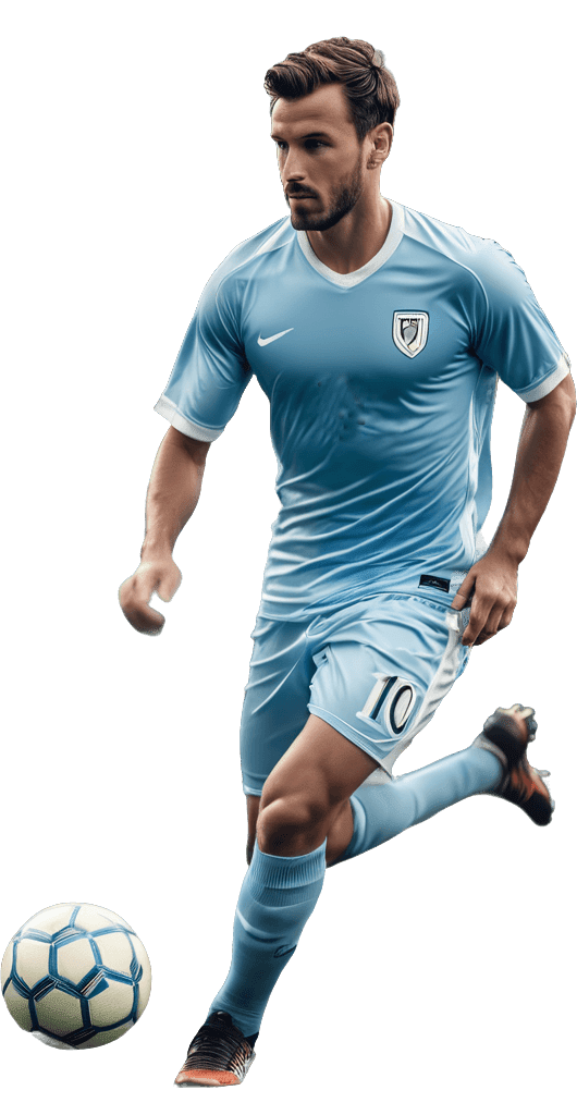 Soccer Player Dribbling Resized